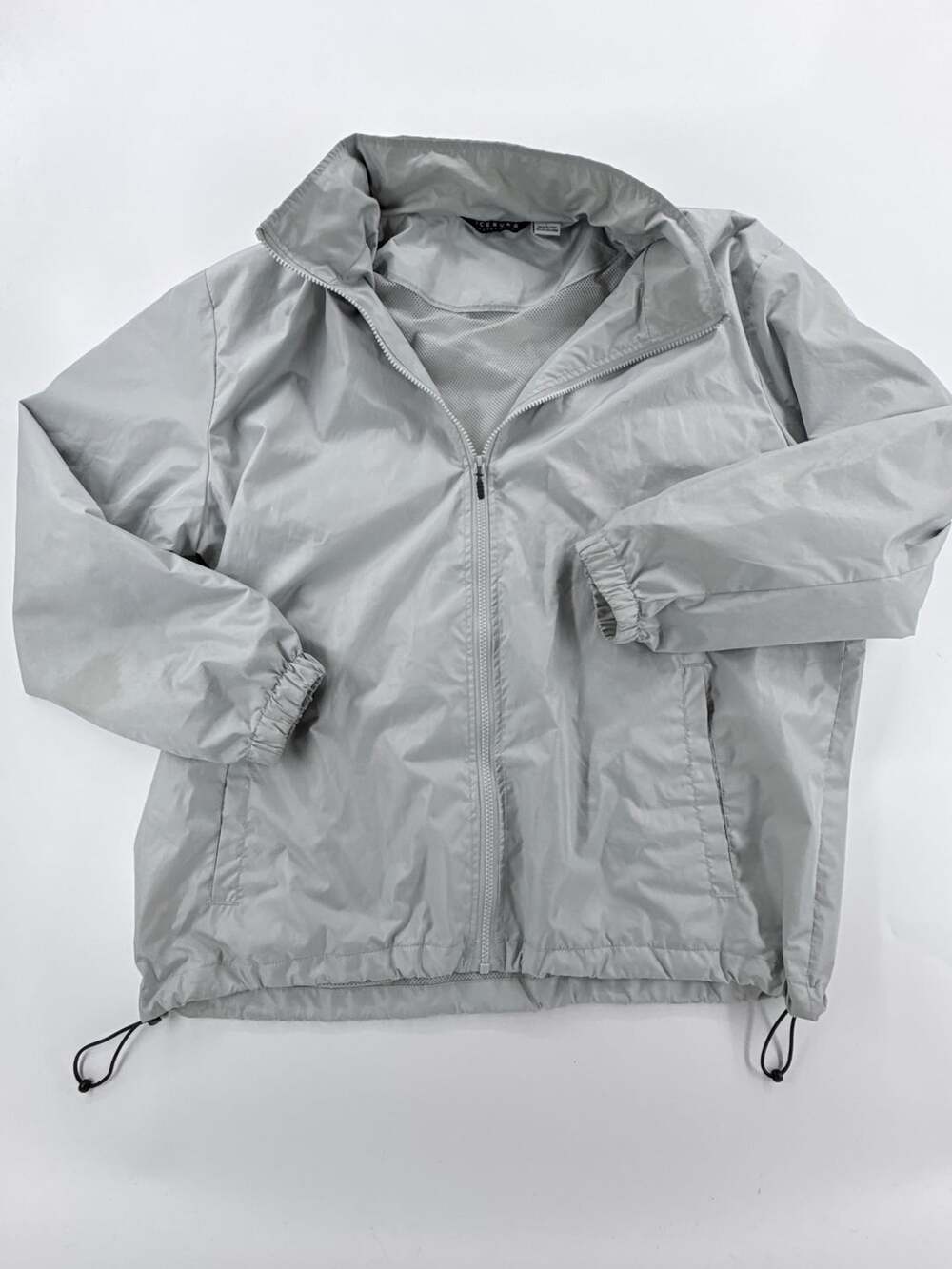 ICEBURG Windbreaker Jacket Size L Grey Full Zip